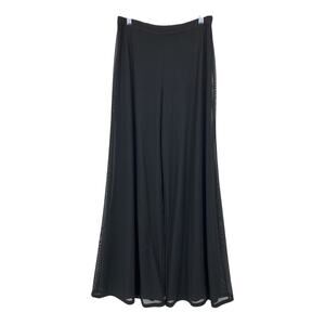 Tadashi Collection Wide Leg Pants Womens Size Small Black Flowy Overlay